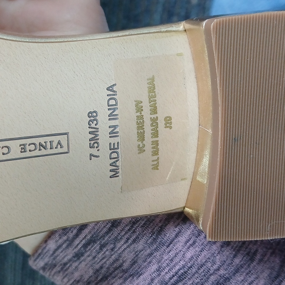 Vince Camuto Meren Woven Metallic Sandals In Gold 7.5M - Picture 6 of 8